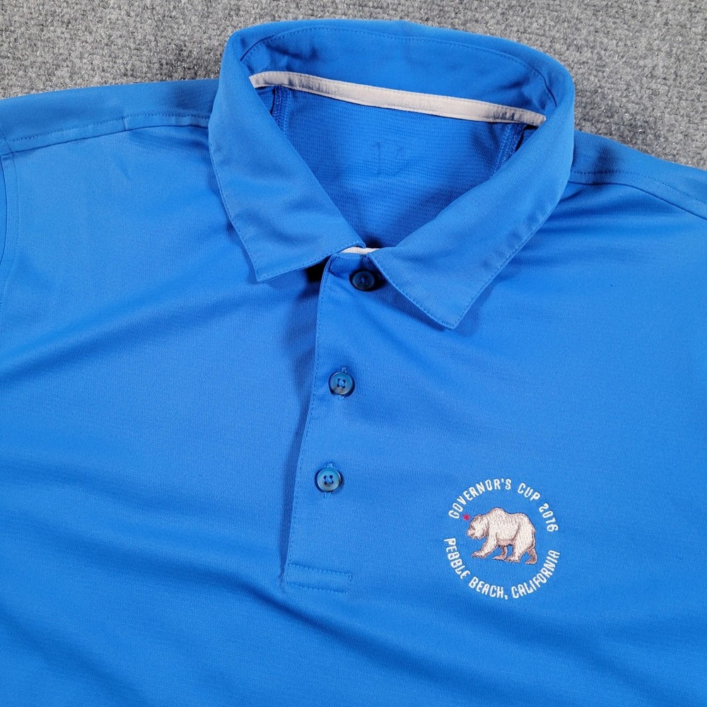 Pebble Beach Polo Shirt Mens Medium Governor's Cup 2016 Golf Embroidered Sunice